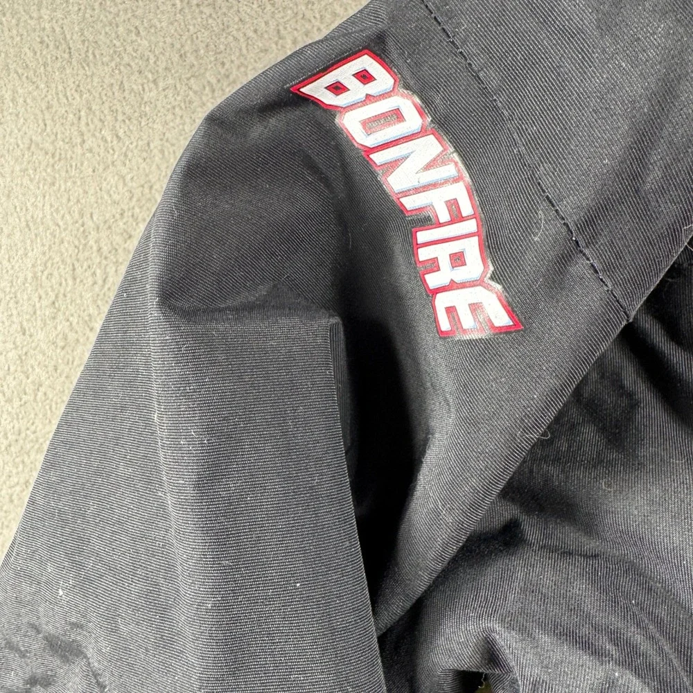 Bonfire Fusion T10 Snowboard Jacket Mens MD Black Hooded Waterproof Ski Coat